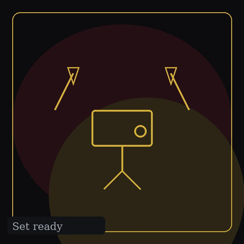 Elegant set ready with fixed camera