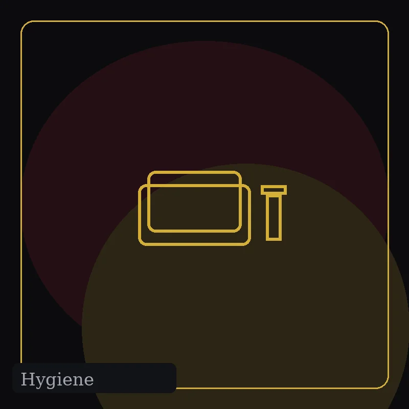 Hygiene kit: fresh towels and cleaning set